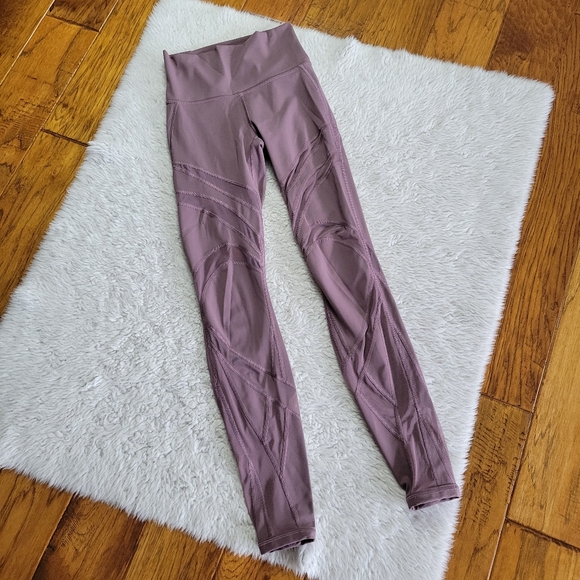 Lululemon Wunder Under HR Tight Leggings Mesh Women's 4 Mauve Purple - Picture 1 of 8